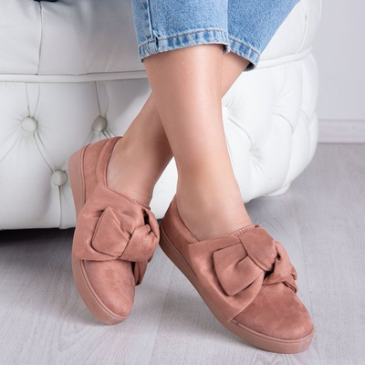 Pink slip on with Karisa bow - Footwear 1