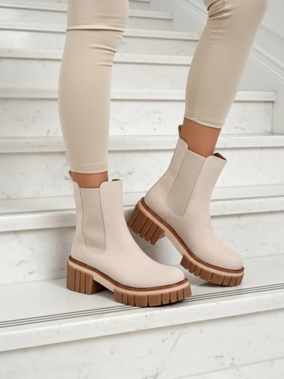 Amber Walk Ankle Boots with Block Heels Made of Eco Nubuck