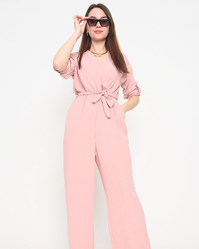 Royalfashion Rozā, garais sieviešu kombinezons