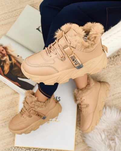 Royalfashion Women's sporty sneakers with fur Nonuas