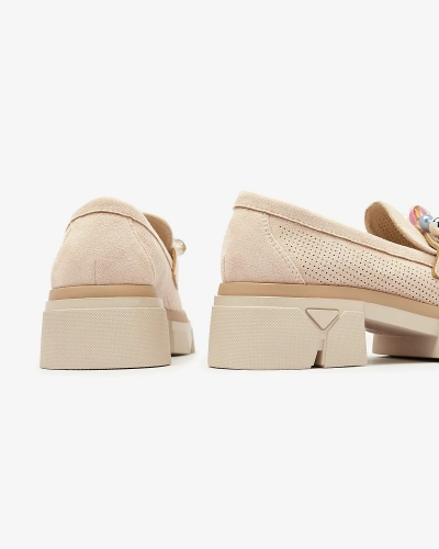 Sieviešu smilškrāsas ažūra mokasīni Peloga- Apavi