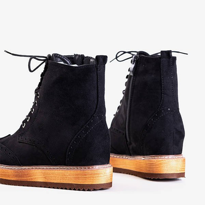 Black women's ankle boots on an indoor wedge Dewenter - Footwear