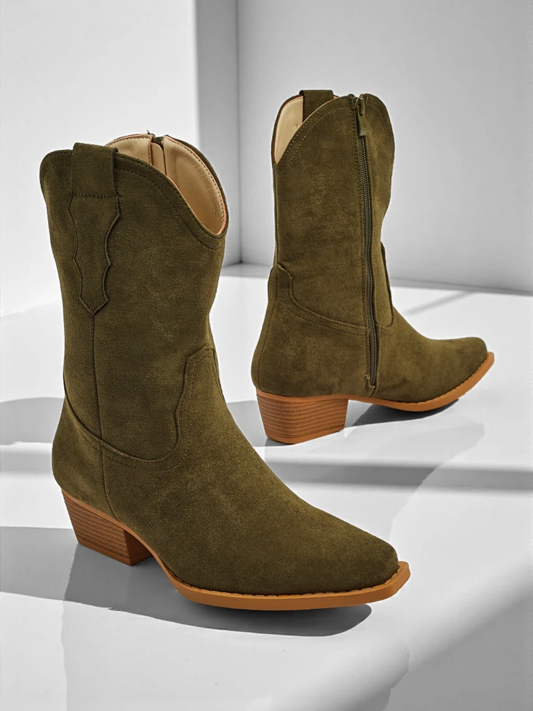 Women's Eco Suede Cowboy Boots SpireHush