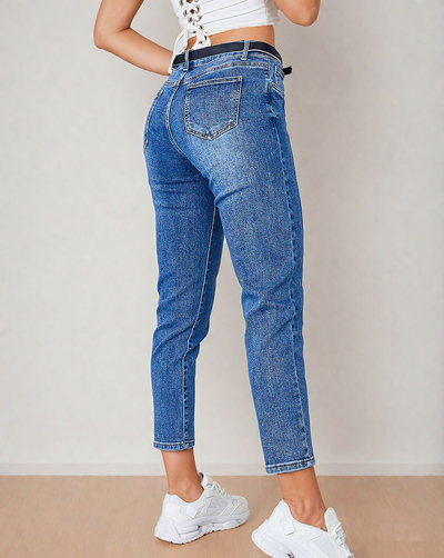 Royalfashion Women's denim boyfriend pants