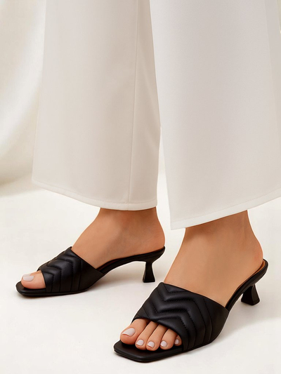 Callista Nero women's 5 cm heeled sandals, summer, ecological leather