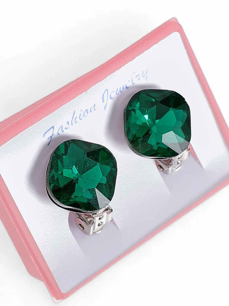 Royalfashion Women's Crystal Clip-on Earrings