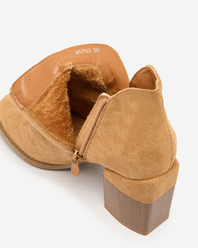 Royalfashion Camel женские сапоги на шпильке Ricteas
