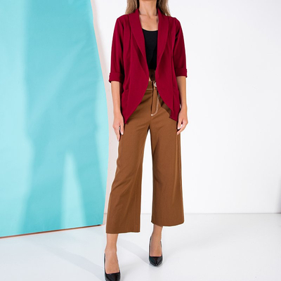 Maroon sieviešu apmetnis bez aizdares - Apģērbs