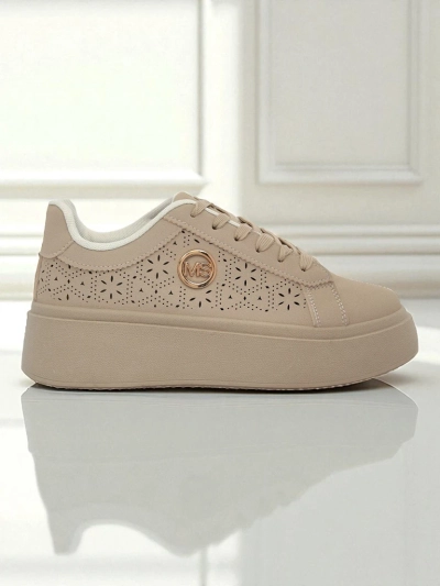 Women's platform sneakers Callista Royalfashion ecru eco-leather