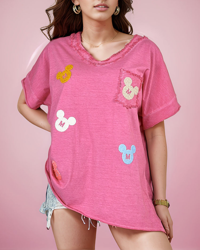 Royalfashion Women's t-shirt with patches