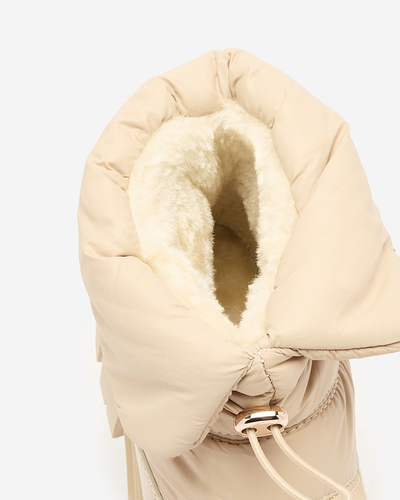 Royalfashion Slip-on sieviešu sniega zābaki bēšā krāsā Sadella