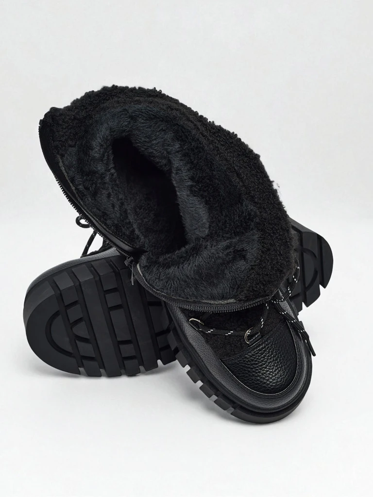 Lav: Damskie botki workery z kozuszkiem Cindora