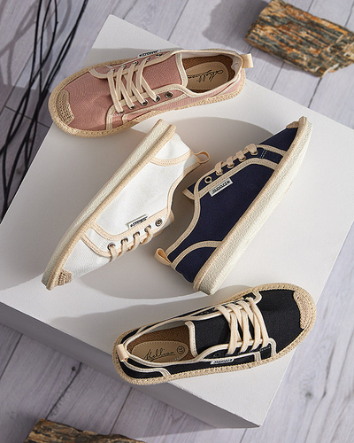 Mokida navy blue women's sneakers - Footwear