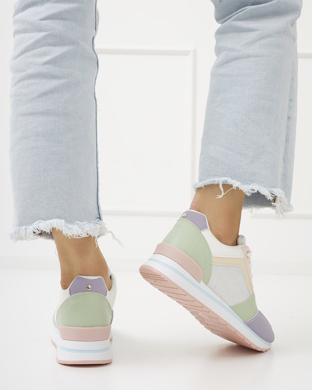 Multicolored women's sports sneakers with glitter Berilan - Footwear