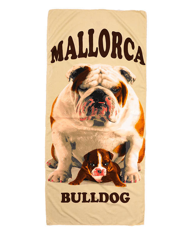 Beige large bulldog beach towel - Accessories