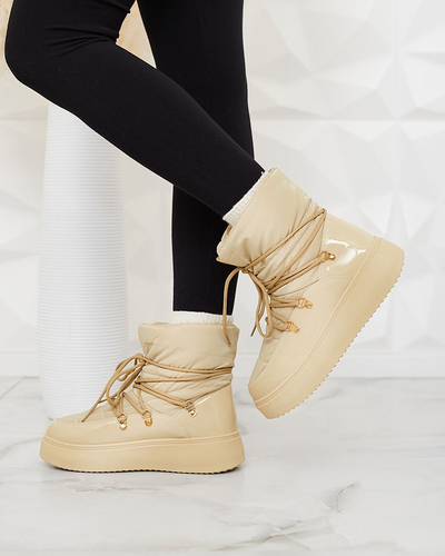 Royalfashion Sieviešu sniega zābaki gaiši brūnā krāsā Dabenda