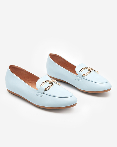 Blue ladies loafers in eco-leather Kesine - Footwear