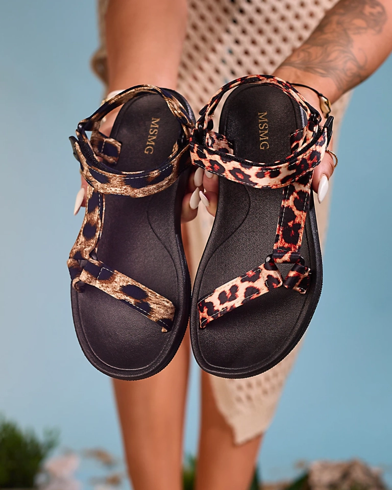 Royalfashion Brown women's sandals Leonno