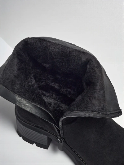 Women's high eco suede ankle boots Carmine