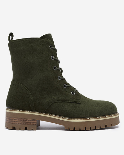 Green women's trapper boots Priviea - Footwear