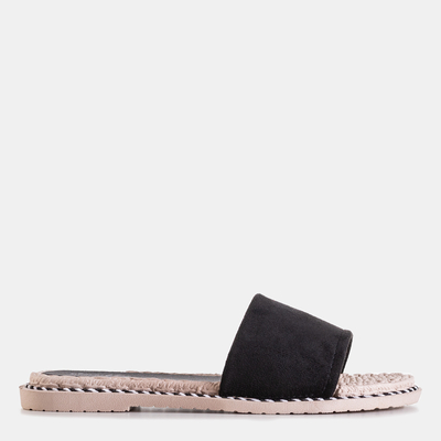 Ysia black women's slippers - Footwear
