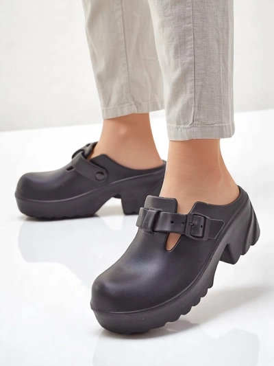 Royalfashion Sieviešu gumijas papēža sandales Voxones