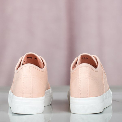 Pink sneakers on a rubber sole Tymbis - Footwear 1