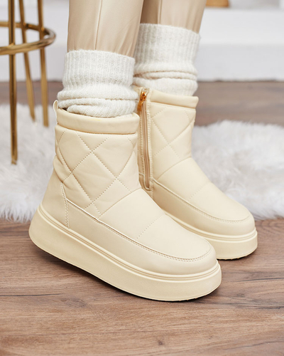 Royalfashion Beige women's boots a'la snow boots Kacecica