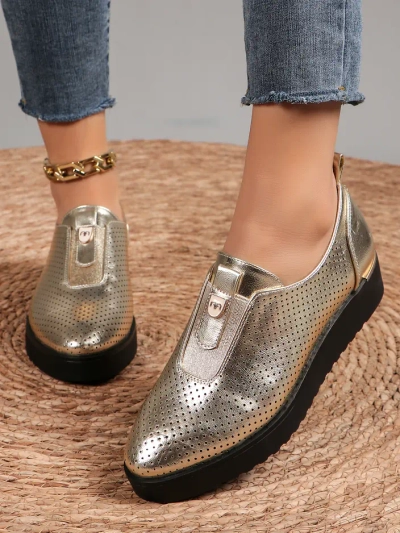 Royalfashion Women's Slip-On Aerated Shoes Goffies