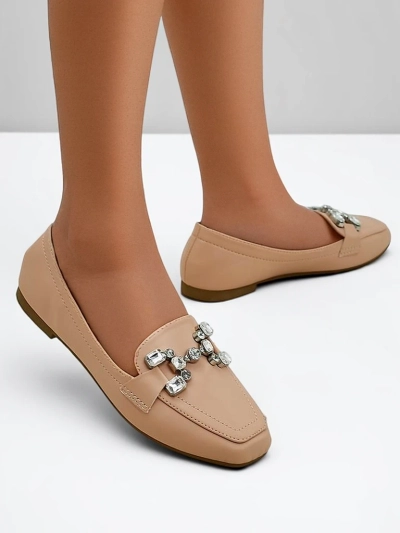Royalfashion Women's moccasins with rhinestones Lecilla