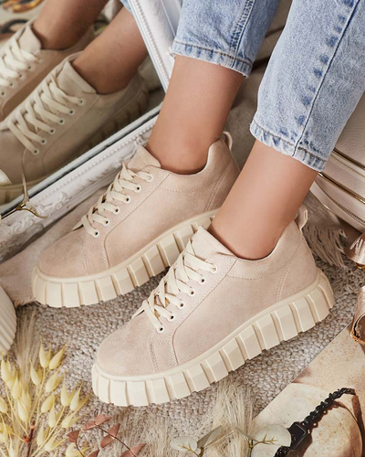 Royalfashion Women's sports shoes on platform moon