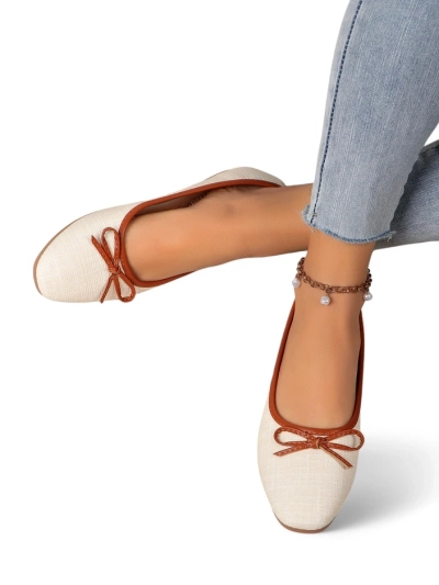 Royalfashion Women's ballet flats with glitter and a bow Aramie