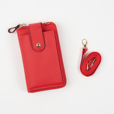 Women's red matt mini purse-wallet - Accessories