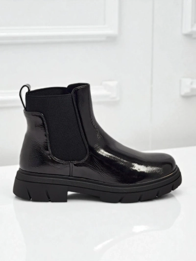 Oryss patent eco-leather ankle boots