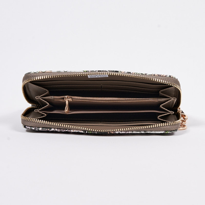 Зеленый женский большой кошелек с модным рисунком - Аксессуары