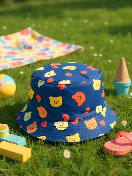 Royalfashion Bērnu cepure ar platām malām Color Splash Bucket