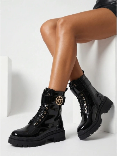 Лакированные женские ботинки Eulin из экокожи