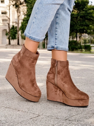 Royalfashion Women's Wedge Boots Sieffa