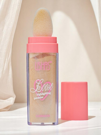 USHAS Loose face highlighter with sponge Golden Petal