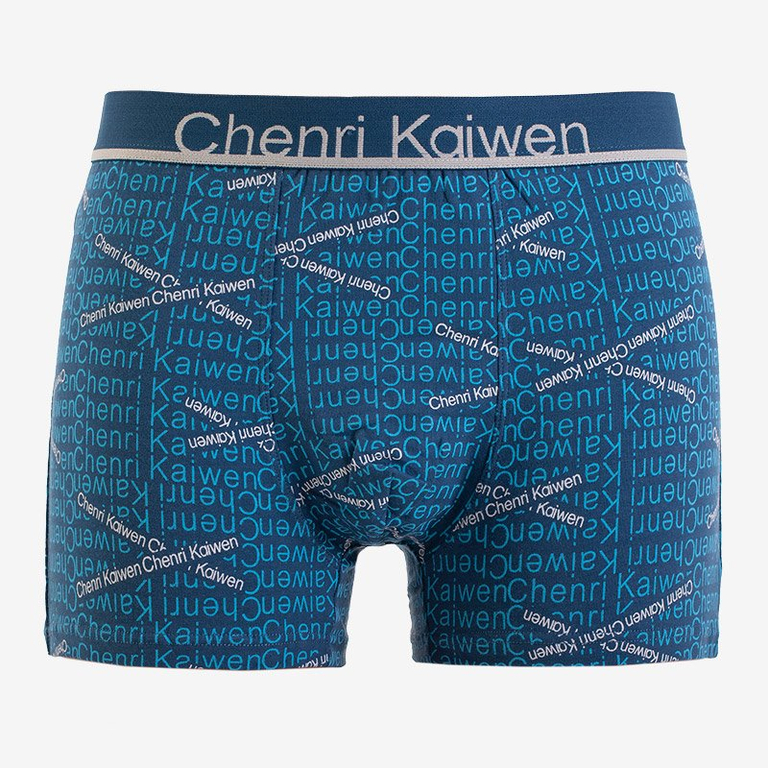 Men's blue boxer shorts with PLUS SIZE inscriptions - Underwear