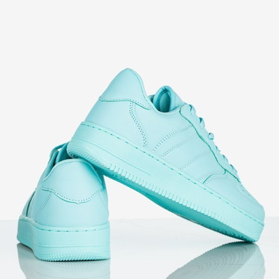 Miętowe niskie buty sportowe na platformie Dancer - Obuwie