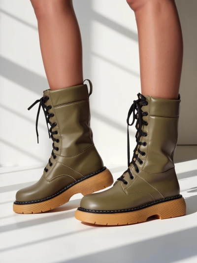 Royalfashion Women's worker boots Megie