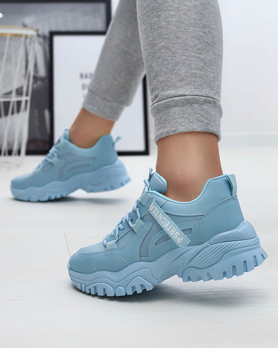 Blue women's sneaker sports shoes Evilpo- Footwear