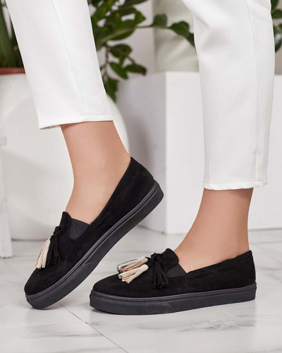 Royalfashion Women's moccasins with tassels Bererto