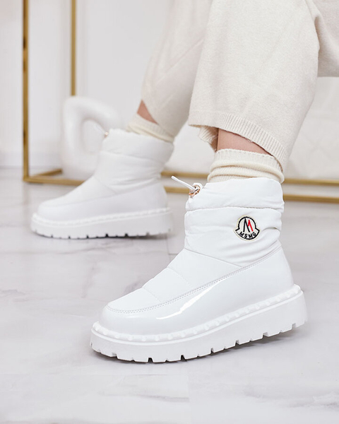 Royalfashion Женские сапоги-слипы белого цвета Ireda