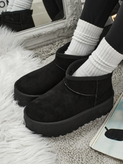 Krótkie buty a'la śniegowce damskie Memi