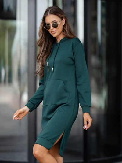 Royalfashion Kapuutsiga viskoosist dressikleit