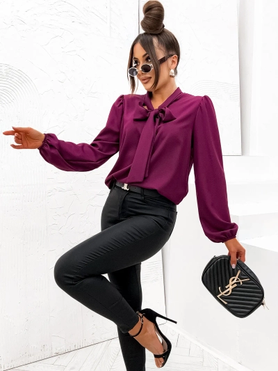 Royalfashion Women's blouse with a bow