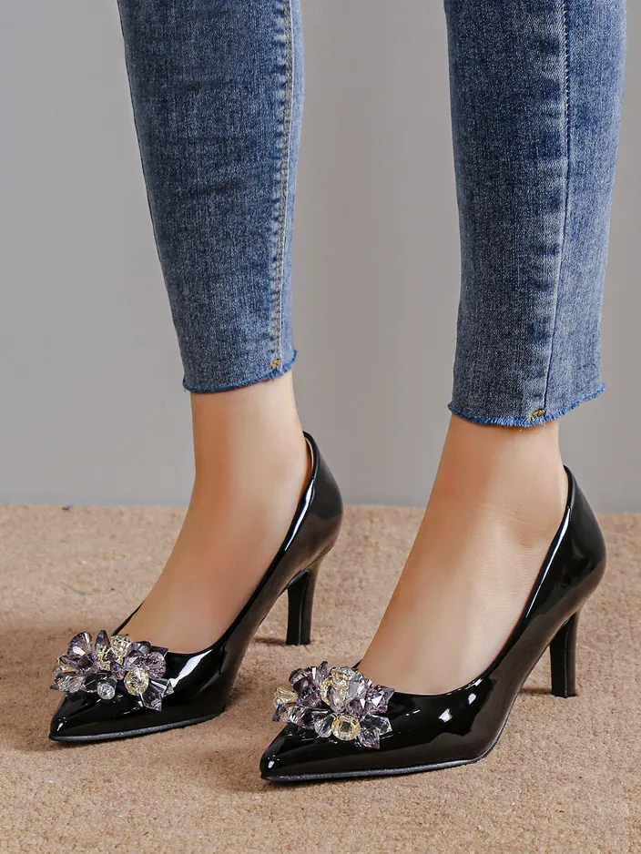 Royalfashion spīdīgi sieviešu augstpapēžu kurpes ar tīklu Ellona