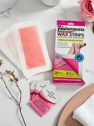 Wax strips for body hair removal